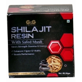 G&G Shilajit Resin With Safed Musli Mens Strength Stamina & Energy 30Gm Pack Of 1