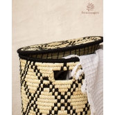 Mira Hand-Woven Laundry Bag With Lid