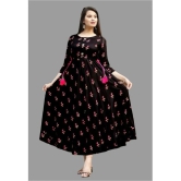 SIPET - Black Rayon Womens Flared Kurti ( Pack of 1 ) - None