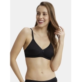 Jockey 1242 Wirefree Non Padded Super Combed Cotton Elastane Cross Over Everyday Bra - Black - None