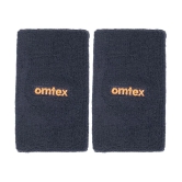 Omtex - Blue Cotton Wrist Band ( 3 Pairs ) - One Size