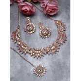 Sukkhi Rose Gold Alloy Necklace Set ( Pack of 1 ) - Rose Gold