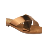 Shoetopia Bronze Womens Flats - None