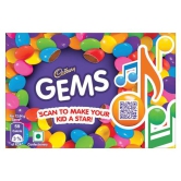 Cadbury Gems Sugar Coated Chocolate, 25.28 G Carton