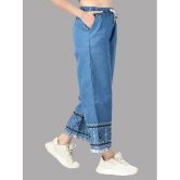 DKGF Fashion - Light Blue Denim Wide Leg Womens Jeans ( Pack of 1 ) - None