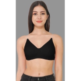 Madam - Black Cotton Blend Lightly Padded Women's T-Shirt Bra ( Pack of 1 ) - None