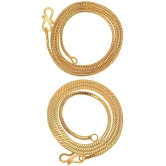 AanyaCentric Combo of 2 Gold Plated 22inches Long Fashion Chain - None