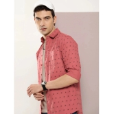 Dillinger 100% Cotton Regular Fit Printed Full Sleeves Mens Casual Shirt - Pink ( Pack of 1 ) - None