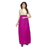 VKARAN Women's Silk Other Maxi Dress Material