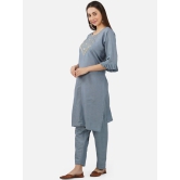 Yoke Design Pure Cotton Kurta with Trousers & With Dupatta