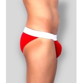 La Intimo - Red Cotton Blend Mens Thongs ( Pack of 1 ) - 70 - 75 Cms