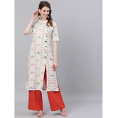 Antaran Cotton Printed Straight Womens Kurti - White ( Pack of 1 ) - None