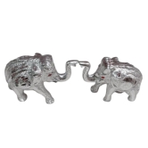 A Pair of Silver-Plated Elephants (pack of 2)