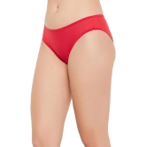 Clovia Pack of 1 Lace Solid Womens Bikini ( Red ) - None