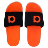 Aadi - Orange Rubber Slide Flip flop - None