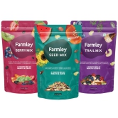 Farmley Trail Mix Dry Fruits 200g | Dried Berry Mix 200g | Protein Rich Seed Mix 200g | Total 600g | Mix Dry Fruit Snack Combo