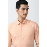 Men Peach Slim Fit Formal Full Sleeves Formal Shirt