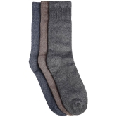 Texlon Woollen Casual Mid Length Socks Pack of 3 - Multi