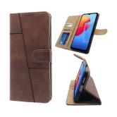 NBOX - Brown Flip Cover Compatible For Realme 8i ( Pack of 1 ) - Brown