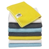 SOFTSPUN Microfiber Cleaning Cloths, 8 pcs 30x40cms 280GSM Multi-Color. Highly Absorbent, Lint and Streak Free, Multi - Purpose Wash Cloth for Kitchen, Car, Window, Stainless Steel, Silverwa