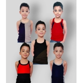 HAP Pack of 5 100% Cotton Boys Vest ( Multi Color ) - None