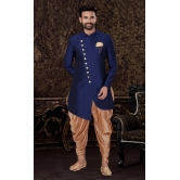 Exclusive Wedding Wear Kurta With Dhoti-XXL / Blue