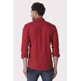 Springberry - 100% Cotton Slim Fit Red Men's Casual Shirt ( Pack of 1 ) - None