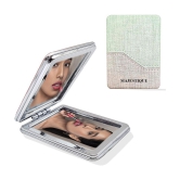 Majestique 1Pcs Portable Doublesided Mirror Distortionfree Travel Makeup Mirror Color May Vary