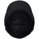 Zacharias Black Cotton Mens Cap ( Pack of 1 ) - Black