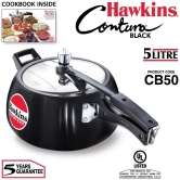 Hawkins Contura Hard Anodised Aluminium Pressure Cooker, 5 Liters(CB50)  by Mahavir Home Store