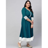 Estela - Teal Cotton Blend Women's Flared Kurti ( Pack of 1 ) - None