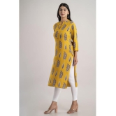 MAUKA - Yellow Rayon Womens Straight Kurti ( Pack of 1 ) - None