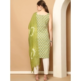 Green printedKurta with pallazos dupatta set-XXL / Green