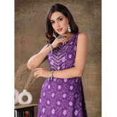 Stylum Cotton Printed A-Line Womens Kurti - Purple ( Pack of 1 ) - None