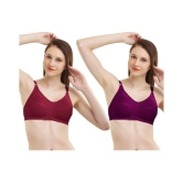 Madam Multicolour Cotton T-Shirt Bra - Pack of 2 - 34