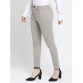 Smarty Pants - Grey Lycra Straight Women''s Formal Pants ( Pack of 1 ) - None