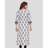 Meher Impex - White Cotton Womens Straight Kurti ( Pack of 1 ) - None