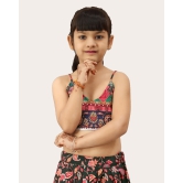 Girls Designer Blouse Top and Latest Printed New Lehenga Set For Ethnic- Party Set-Black / 4 Years-5 Years