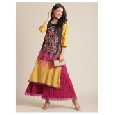 KSUT Yellow Viscose Straight Kurti - Single - S