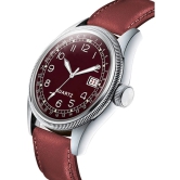 Newman Red Leather Analog Mens Watch