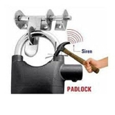 TALC Alarm Padlock Electronic Alarm Lock for Door/Bicycle/Motorbike - Black