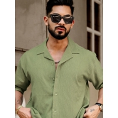 Bubble Green Half Sleeve Shirt-S / Green