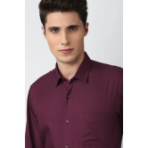 Men Purple Regular Fit Formal Full Sleeves Formal Shirt