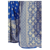 ofline selection Blue Jacquard Saree