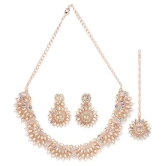 Sukkhi Rose Gold Alloy Necklace Set ( Pack of 1 ) - Rose Gold