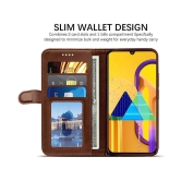 Xiaomi Redmi 6A Flip Cover by NBOX - Brown Viewing Stand and pocket - Brown