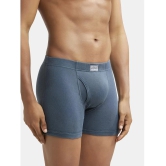 Jockey 8008 Men Super Combed Cotton Rib Solid Boxer Brief - Deep Slate - None