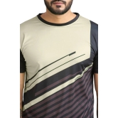 Men Colorblock Round Neck Polyester Multicolor T-Shirt