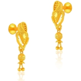 LUV FASHION Golden Jhumki Earrings ( Pack of 1 ) - Golden