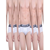 Force NXT - White Cotton Mens Briefs ( Pack Of 5 ) - None